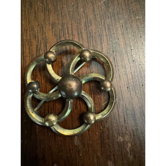 Binders Brothers Gold Filled Nouveau Signed Brooch - Picture 2 of 5